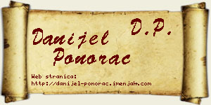 Danijel Ponorac vizit kartica